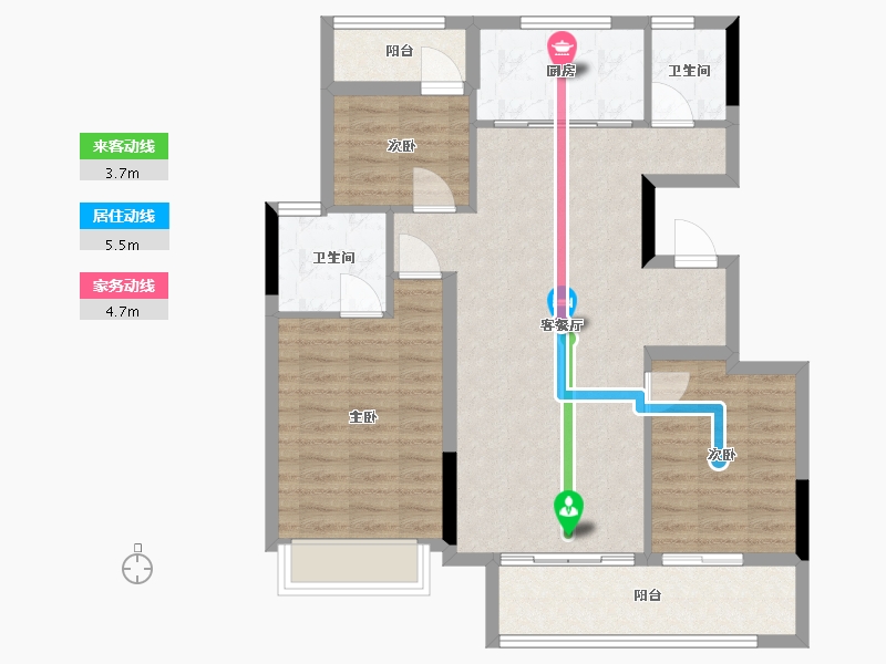 安徽省-马鞍山市-德信嘉源云湖万象-88.00-户型库-动静线