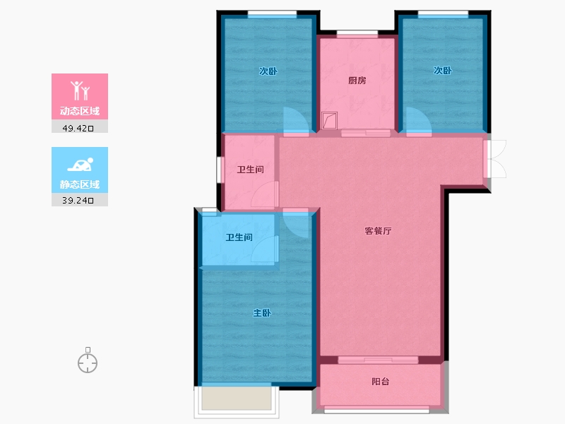 河南省-郑州市-汇泉景悦城-88.18-户型库-动静分区