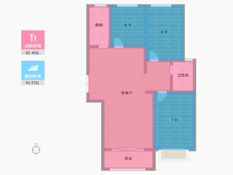 河北省-保定市-玉兰九赋-96.00-户型库-动静分区