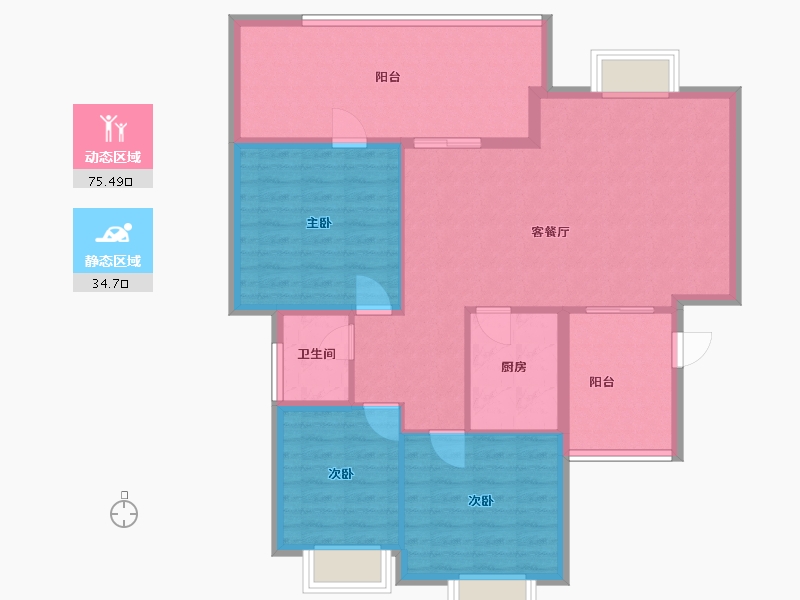 四川省-成都市-香颂湖国际社区-100.00-户型库-动静分区