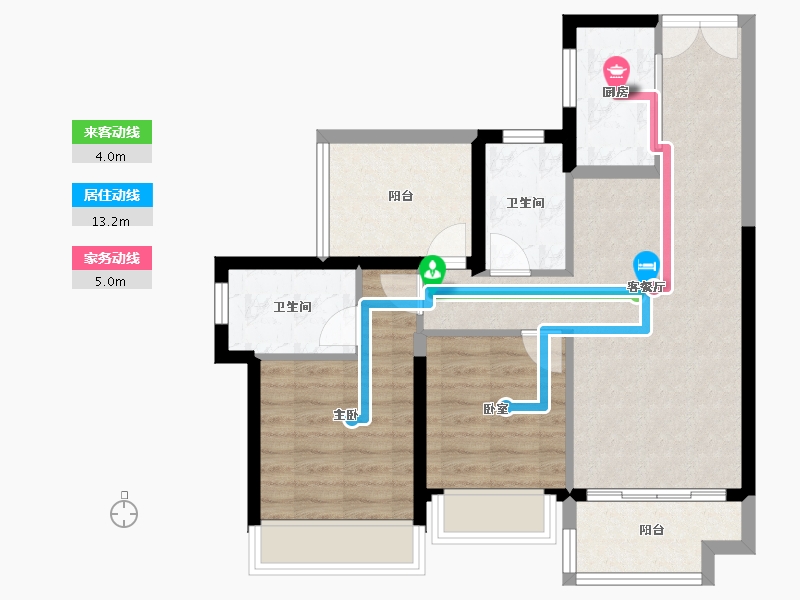 广东省-惠州市-中海寰宇时代花园-71.80-户型库-动静线