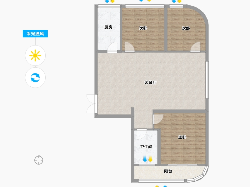 山东省-枣庄市-光明大厦-95.90-户型库-采光通风