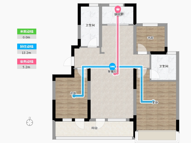 山东省-威海市-威建怡康苑-92.98-户型库-动静线