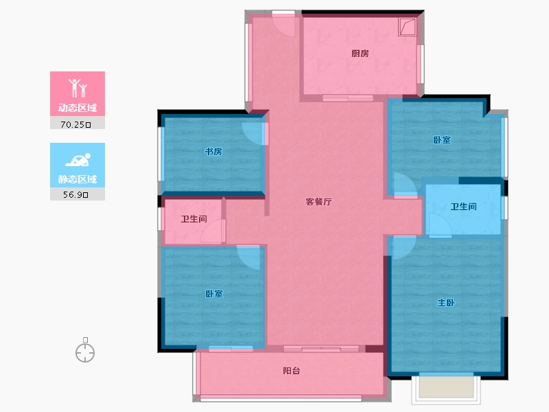 广东省-佛山市-万科璞悦山-114.40-户型库-动静分区