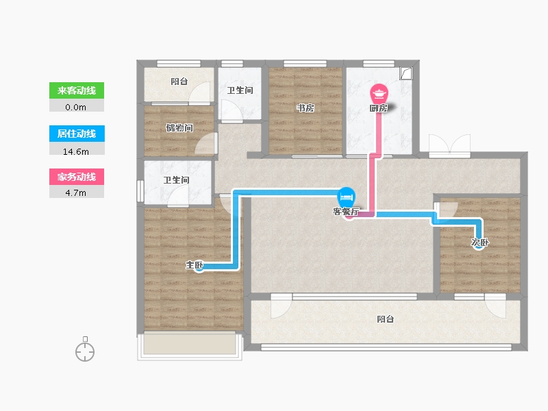 山东省-青岛市-崂山悦府-114.40-户型库-动静线