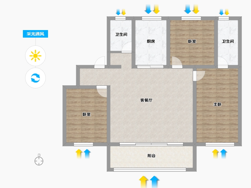 河南省-鹤壁市-科好君邻书院-98.40-户型库-采光通风