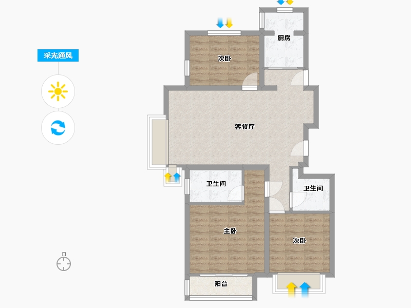 北京-北京市-京投发展·檀谷-83.01-户型库-采光通风