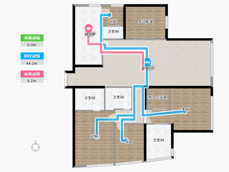 北京-北京市-新城国际23-196.90-户型库-动静线