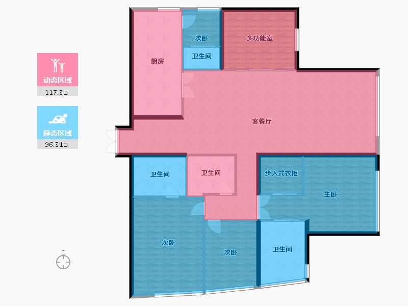 北京-北京市-新城国际23-196.90-户型库-动静分区