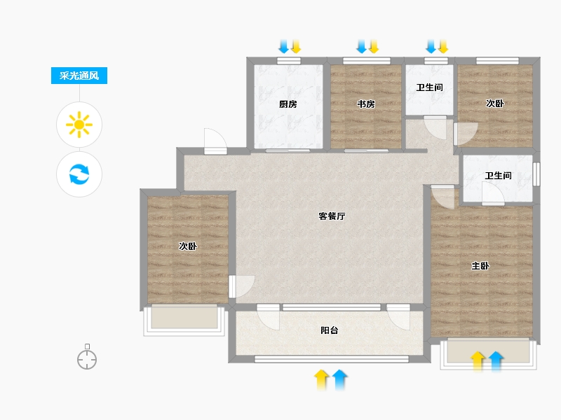 山东省-青岛市-森林公园-102.73-户型库-采光通风