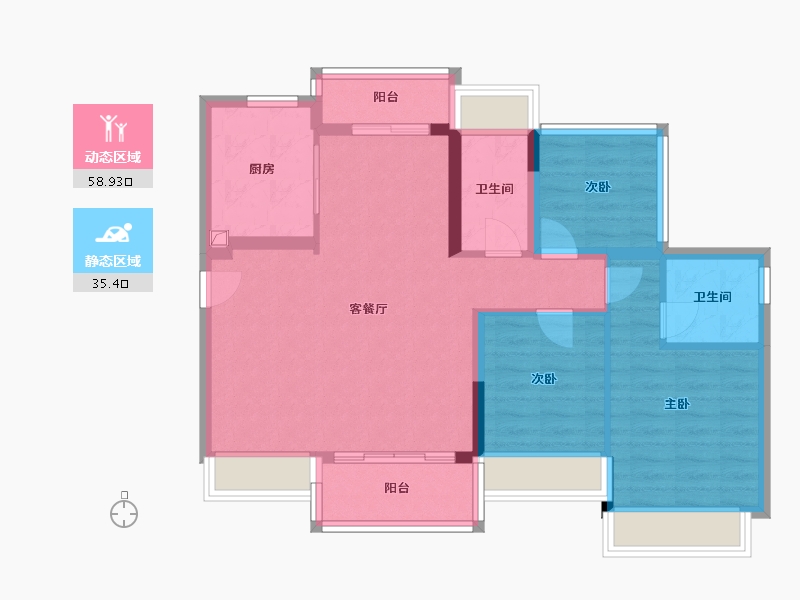 广东省-江门市-满天星-80.00-户型库-动静分区