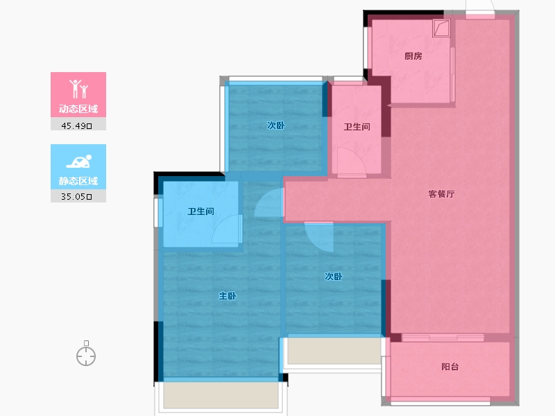 广东省-江门市-满天星-68.00-户型库-动静分区