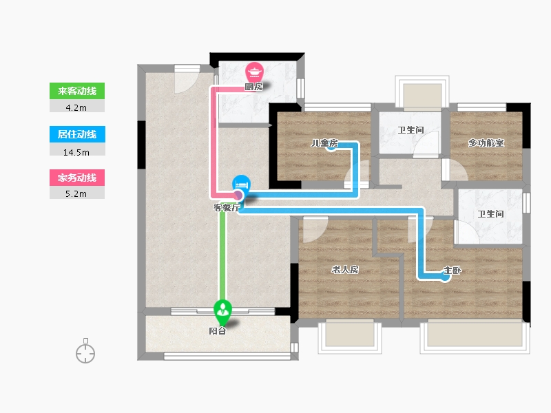 广东省-广州市-中建保利雅居乐·天骄-79.21-户型库-动静线