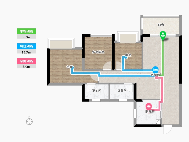 广东省-佛山市-中海山语湖·天誉-71.66-户型库-动静线