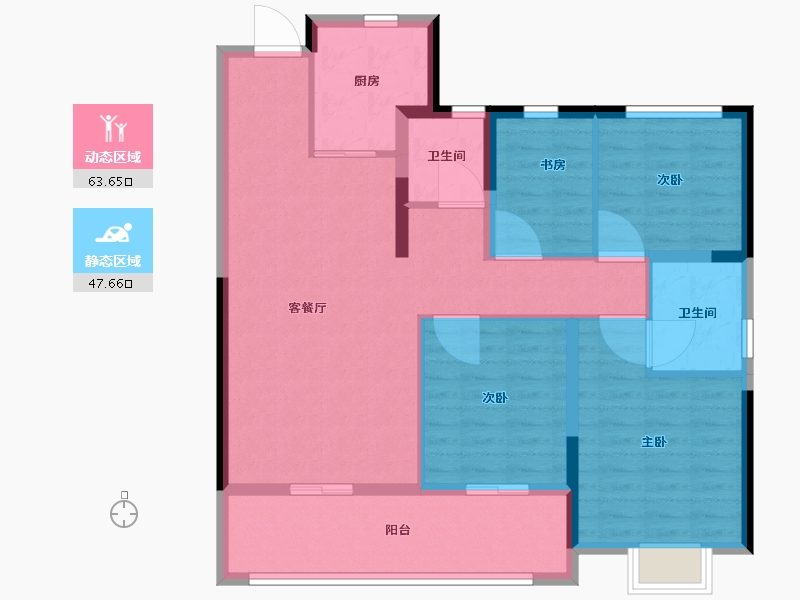 安徽省-合肥市-保利和光熙悦-100.00-户型库-动静分区