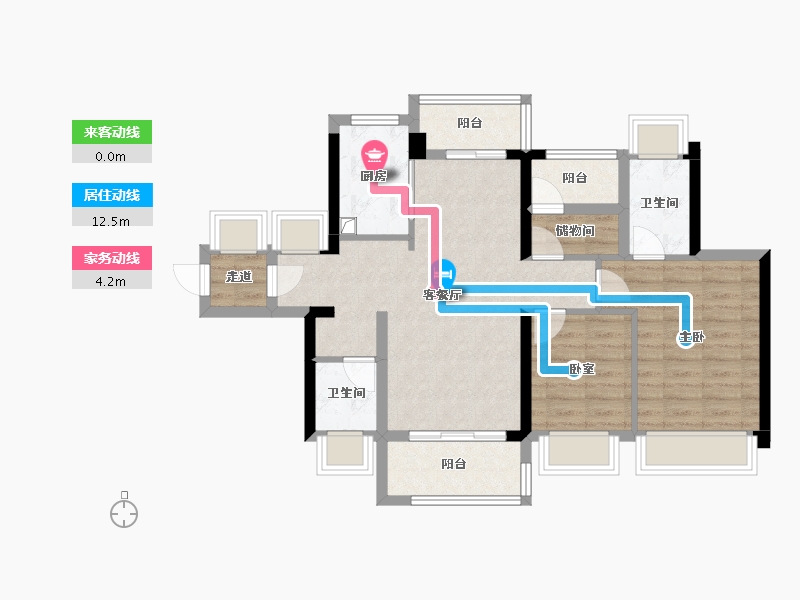 广东省-佛山市-远洋北控天成-76.01-户型库-动静线