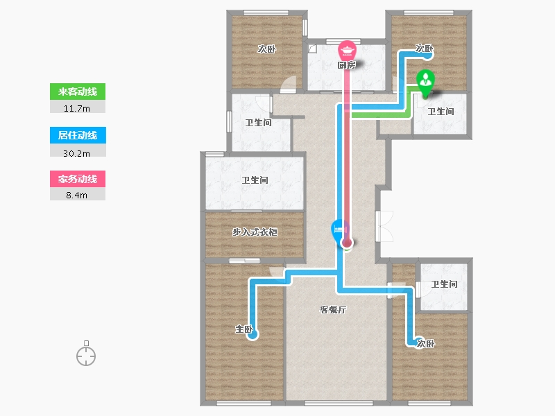 北京-北京市-北京城建·天坛府Ⅰ九阙-184.00-户型库-动静线