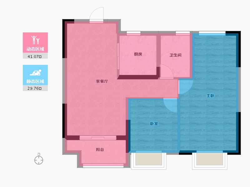 浙江省-嘉兴市-华宸府-63.20-户型库-动静分区