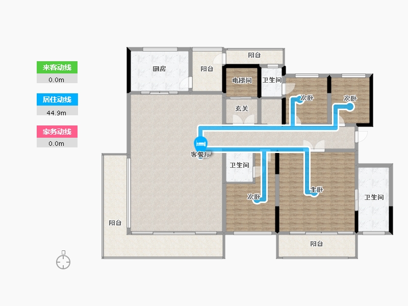 陕西省-宝鸡市-清山栖里-219.01-户型库-动静线