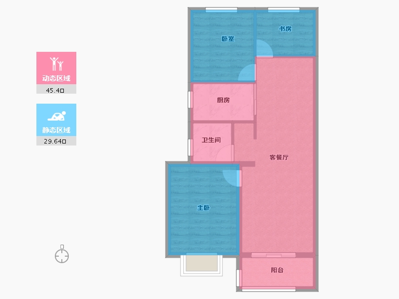 浙江省-宁波市-保利·和颂文华-67.21-户型库-动静分区