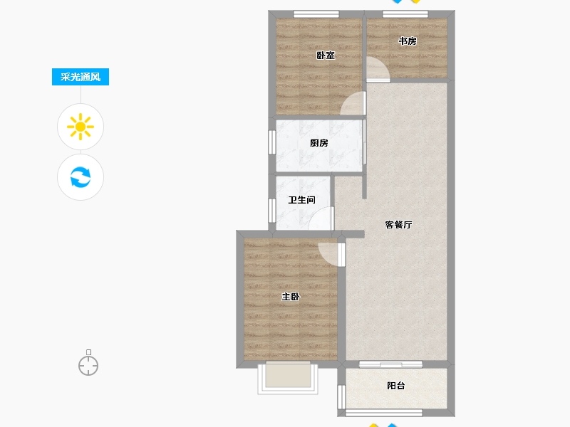 浙江省-宁波市-保利·和颂文华-67.21-户型库-采光通风