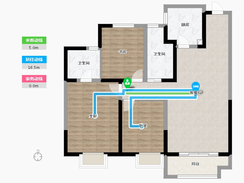 河北省-保定市-康城·璟宸河府二期-98.38-户型库-动静线