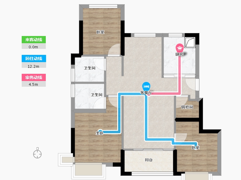 福建省-厦门市-建发书香泊月-71.95-户型库-动静线