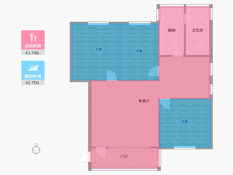 海南省-海口市-汽工贸-95.66-户型库-动静分区