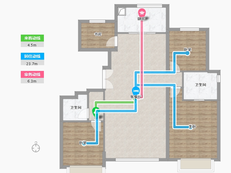 北京-北京市-京投发展·檀谷-108.75-户型库-动静线