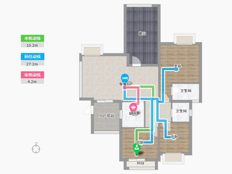 四川省-成都市-香颂湖国际社区-96.48-户型库-动静线