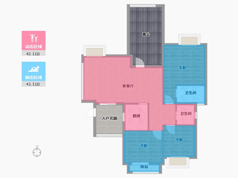 四川省-成都市-香颂湖国际社区-96.48-户型库-动静分区