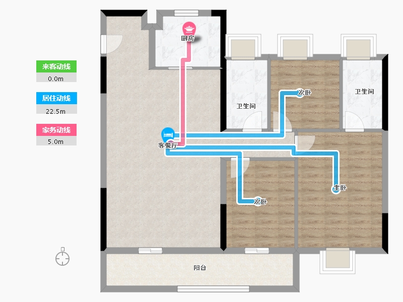 湖北省-武汉市-武汉城建·雲栖湖岸-104.79-户型库-动静线