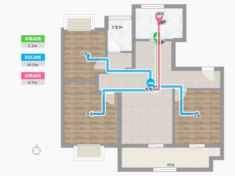 江苏省-镇江市-万科金域蓝湾-75.81-户型库-动静线