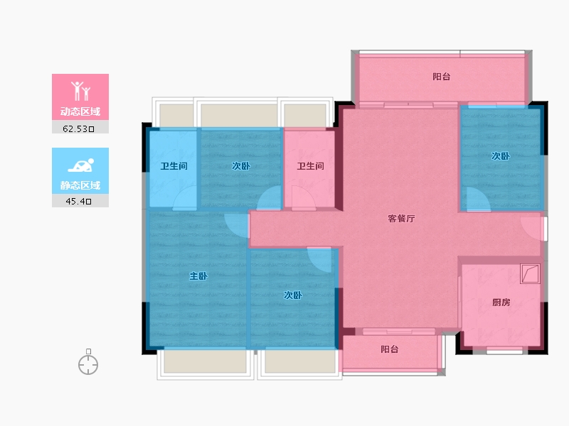 广东省-东莞市-保利和悦滨江-97.48-户型库-动静分区