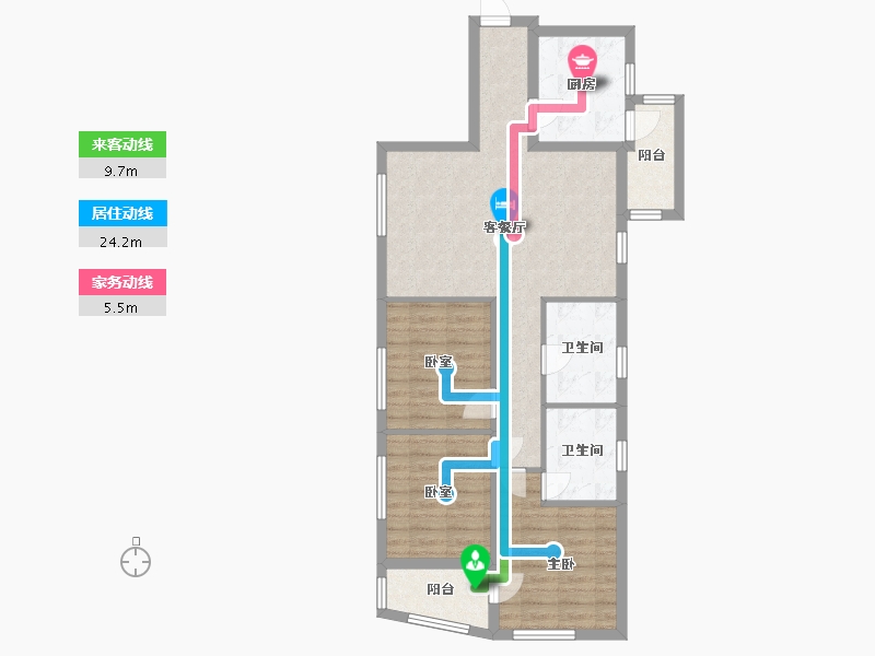 福建省-厦门市-莲花广场公寓-91.20-户型库-动静线