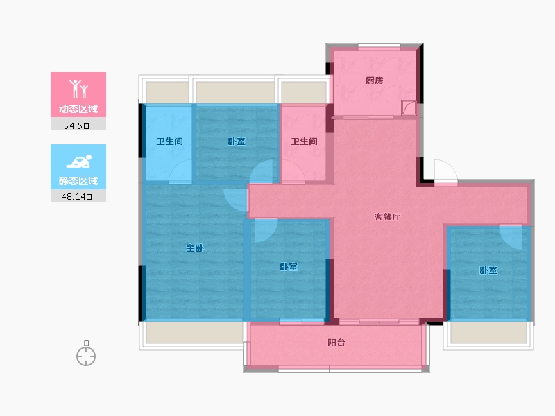 广东省-东莞市-金地名著-91.80-户型库-动静分区