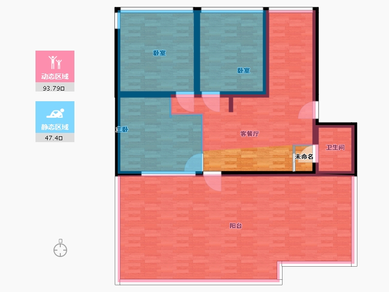 浙江省-丽水市-新建岭小区-135.76-户型库-动静分区