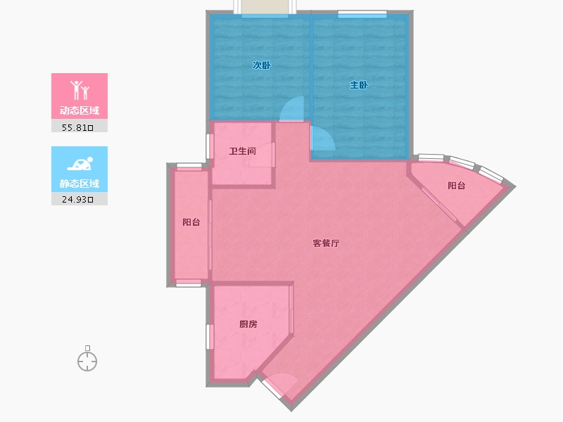 四川省-成都市-印象金沙-80.00-户型库-动静分区