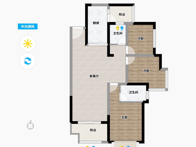 四川省-成都市-天府半岛-87.23-户型库-采光通风