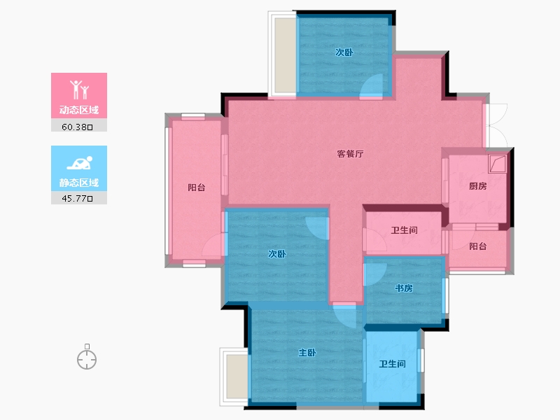 重庆-重庆市-金融街两江融府-100.00-户型库-动静分区