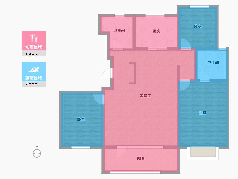 山东省-青岛市-海信九麓府-104.00-户型库-动静分区