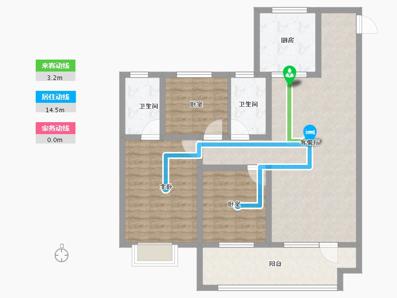 山东省-青岛市-海信九麓府-96.00-户型库-动静线