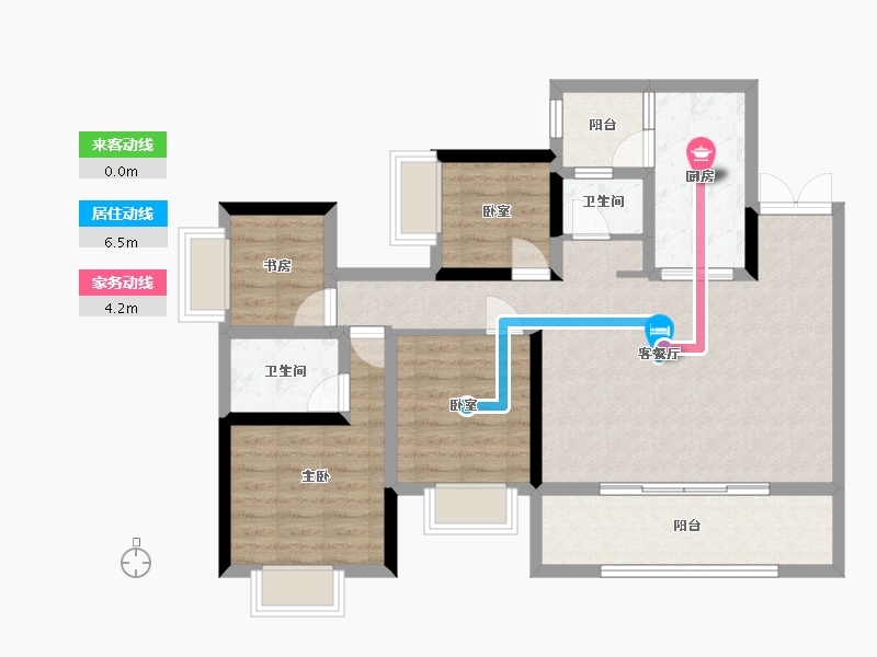 重庆-重庆市-百安学府-93.86-户型库-动静线