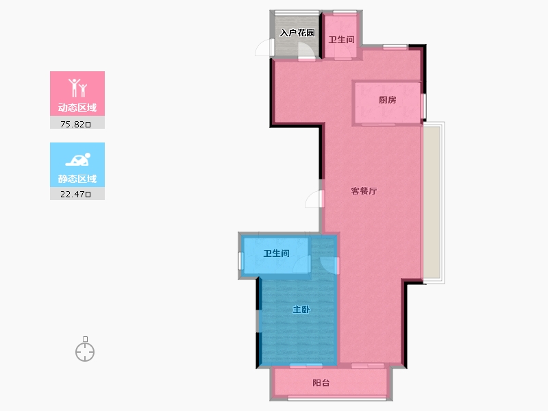 浙江省-杭州市-东海闲湖城·栖霞湾-92.48-户型库-动静分区