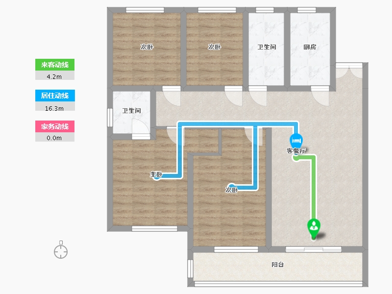 陕西省-宝鸡市-世苑国际-123.92-户型库-动静线