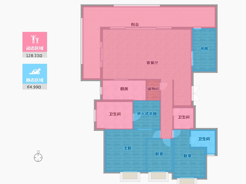 广东省-东莞市-保利和悦滨江-176.98-户型库-动静分区