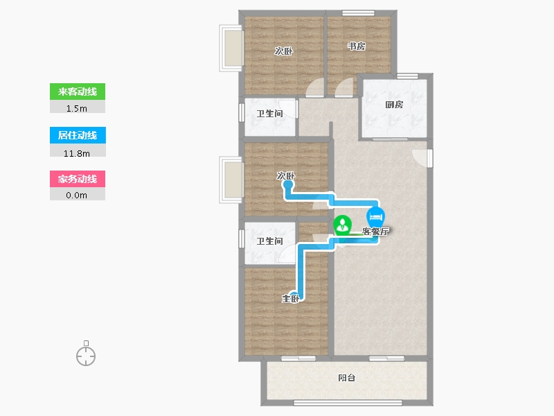 河南省-郑州市-美盛·教育港湾-113.60-户型库-动静线