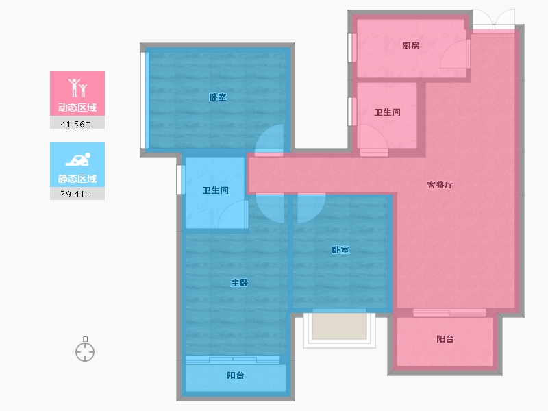 广西壮族自治区-南宁市-荣和伍壹大道-71.71-户型库-动静分区