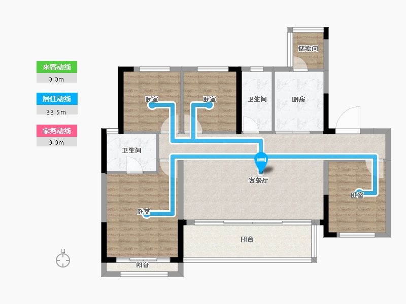 四川省-成都市-武侯樾府-104.97-户型库-动静线