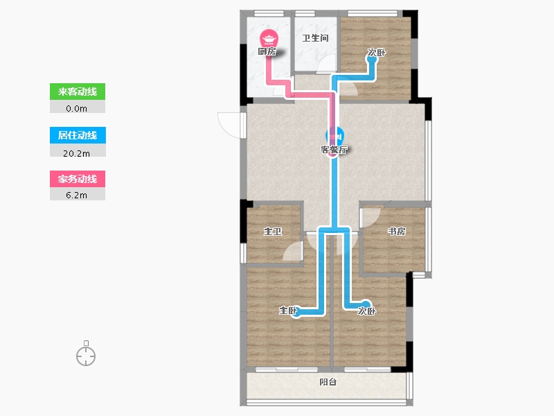 浙江省-杭州市-杭房·启润学府-96.76-户型库-动静线